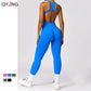 Seamless Gym Sport Jumpsuit Women Sportswear Hollow Backless Scrunch Fitness Overalls Push Up One Pieces Outfit Yoga Wear The Clothing Company Sydney