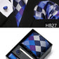 5 piece 7.5 cm Width Tie Sets Black Men's Tie Hankerchiefs Cufflinks clip Box wedding gift handmade Necktie Set The Clothing Company Sydney