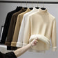 Ladies Turtleneck Winter Sweater Women Elegant Thick Velvet Lined Warm Knitted Pullover Slim Tops Jersey Knitwear Jumper The Clothing Company Sydney