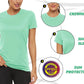 Summer Casual T-shirts UPF 50+ Quick Dry Womens Skin Sun Protection T-shirt Outdoor Running Swim Athletic T shirts Tops