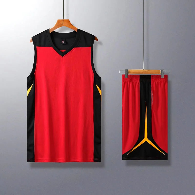 2 Piece Sportswear Basketball Jersey Shorts Set Blank custom Men Women Kids Basketball Uniforms