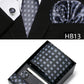 5 piece 7.5 cm Width Tie Sets Black Men's Tie Hankerchiefs Cufflinks clip Box wedding gift handmade Necktie Set The Clothing Company Sydney