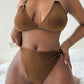 Ribbed Bikini Large Size Plus Size Women Swimsuit Two piece Bikini set Bather Bathing Suit Swimwear The Clothing Company Sydney