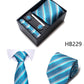 4 Piece Tie Handkerchief Cufflink Set For Men Necktie Holiday Gift Box Blue Gold Suit Accessories Slim Wedding Set The Clothing Company Sydney