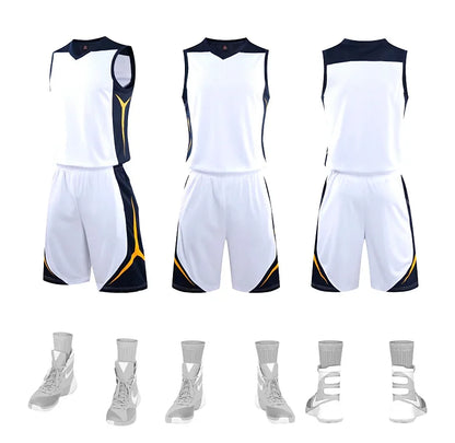 2 Piece Sportswear Basketball Jersey Shorts Set Blank custom Men Women Kids Basketball Uniforms