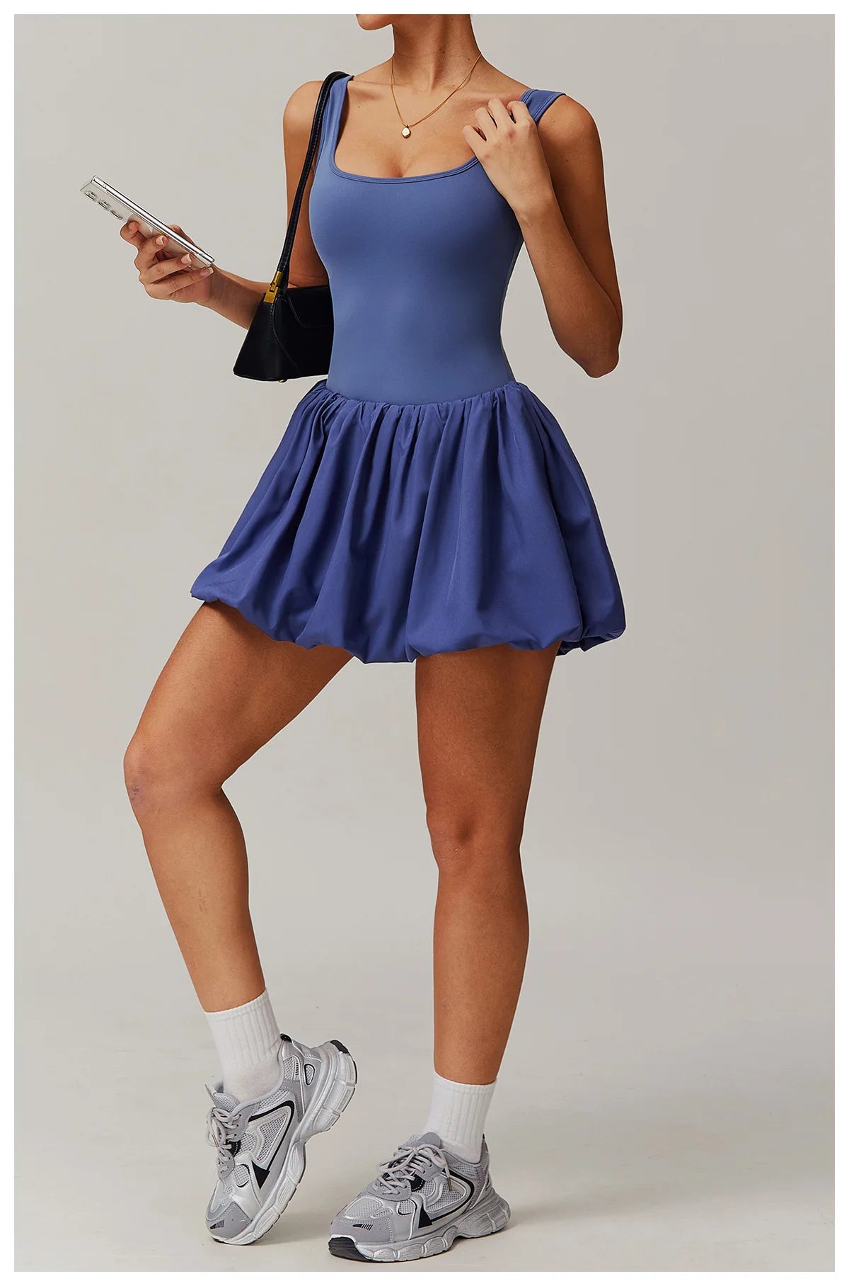 Two-piece Sports Dress Women's Anti Glare Yoga Jumpsuit Outdoor Running Fitness Tennis Skirt Workout Rompers Yoga Set