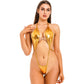 One-piece Micro Monokini Swimsuit Bikinis Swimwear Shiny Halter Lace-Up Bodysuits Backless Teddies Bodysuit Nightwear The Clothing Company Sydney