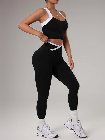 2 Piece Women's Seamless Jogging Outfit Sport Leggings Bra Sportswear Gym Outfit Workout Matching Set Yoga Activewear The Clothing Company Sydney