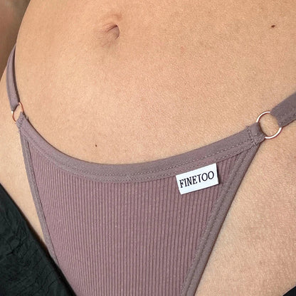 5 Pack Adjustable Women's Panties Cotton Panties Solid Low Waist Seamless Thongs Underpants Women Lingerie Set The Clothing Company Sydney