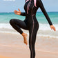 Women's Swimwear One piece Thin Diving Suit Long Sleeve Full Body Surfing Snorkelling Beach Wear Sunscreen Swimsuit