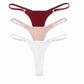 3 Pack Set Women's Panties Cotton Thongs Low Rise G String Solid Color Seamless Female Underpants Lingerie Underwear The Clothing Company Sydney