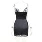 Lace Side Mini Slim Bodycon Summer Dress Spaghetti Strap Nightclub Party Dresses With Waist Wrap The Clothing Company Sydney