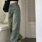 Vintage Baggy Straight Denim Trousers Y2K High Waist Loose Wide Leg Jeans Women Streetwear All-Match Casual Pants