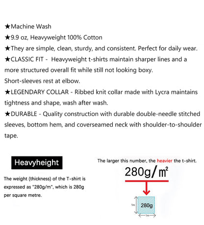 Men's 280gsm Oversized Heavy T-Shirt Summer Short Sleeve Tee Cotton Top Casual T Shirts The Clothing Company Sydney