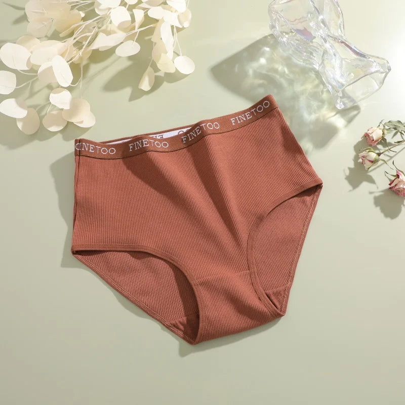 Women's Seamless Cotton Briefs Women Plus Size Panties Solid Color Breathable Underwear Low Waist Soft Lingerie Undies