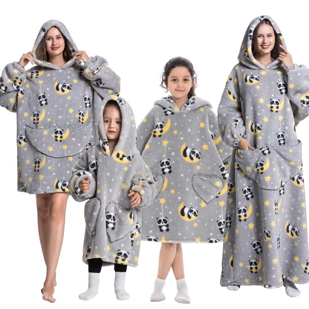 Family Hoodie Blanket for Winter Large Oversize Hoodie for Adult and Child Wearable Hooded Blanket The Clothing Company Sydney