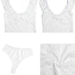 Patchwork See Through Lace Women's Bodysuit White V Neck Bodycon Rompers Femme Summer Elastic Party Clubwear The Clothing Company Sydney