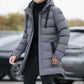 Men's Winter Warm Long Outwear Hooded Thicken Mid-length Hooded Warm Coat Puffer Jacket Fashion Parka Overcoat