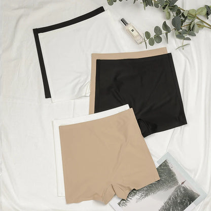 Women's Seamless Ice Silk Solid Biker Leggings Sports Yoga Pants Shorts