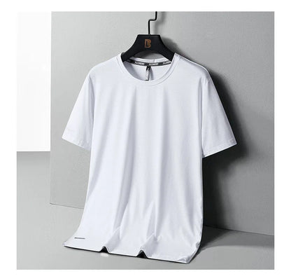 Ice Silk T-Shirts Men Plus Size Tshirt Tee Shirt Breathable Running Top