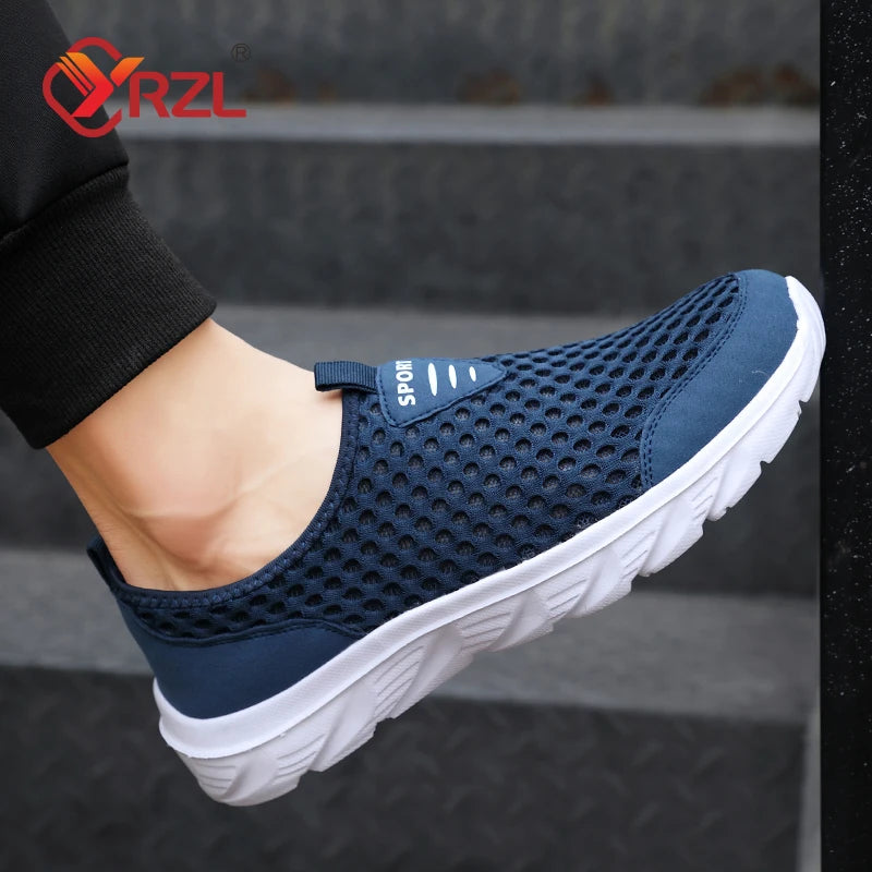 Lightweight Casual Breathable Slip on Male Casual Sneakers Anti-slip Men's Flats Outdoor Walking Shoes The Clothing Company Sydney