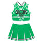 2 Piece Cheerleader Costume Women Adult Cheerleading Uniform Dancing Outfit Sleeveless Crop Top with Mini Pleated Skirt The Clothing Company Sydney