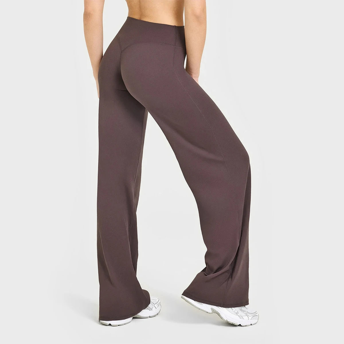 Women's Mid Waist Sport Trousers Wide-Leg Pants Ultra Soft Yoga Pilates Running Gym Pants