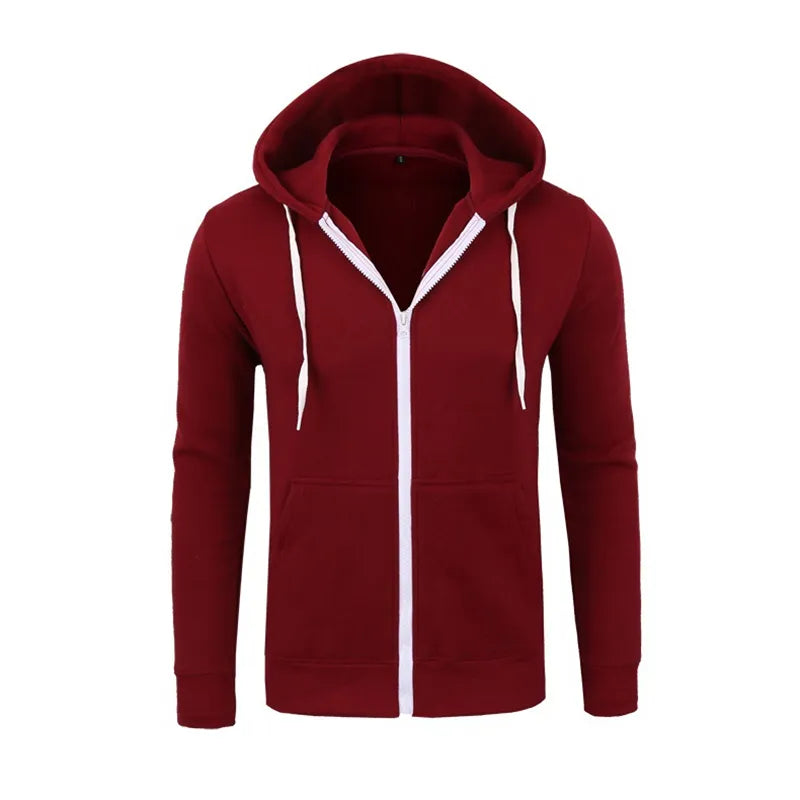 Men's Hooded Sweatshirts Zipper Hoodie Men Sweatshirt Solid Colour Sweatshirts For Male Sweatshirts The Clothing Company Sydney