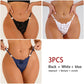 3 Pack Lace Thong Panties Women Perspective Underwear Low Waist Thin Strap Thongs Bow Ladies Briefs Lingerie Comfortable G-string The Clothing Company Sydney