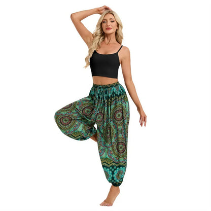 Boho Yoga Pants Women Hippie Harem Printed Dye High Waist Beach Wear The Clothing Company Sydney