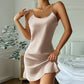 Silk Satin Women Nightgown Sleeveless Sleepwear Adjustable Spaghetti Strap Nightwear