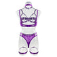 5-Piece Costume Hollow Underwear Sensual Open Bra Outfits Lingerie Set