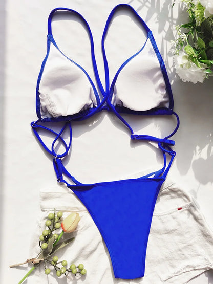 Extreme Mini Micro String Women Swimwear One Piece Swimsuit Female Cross Backless Monokini High Cut Bathing Suit The Clothing Company Sydney