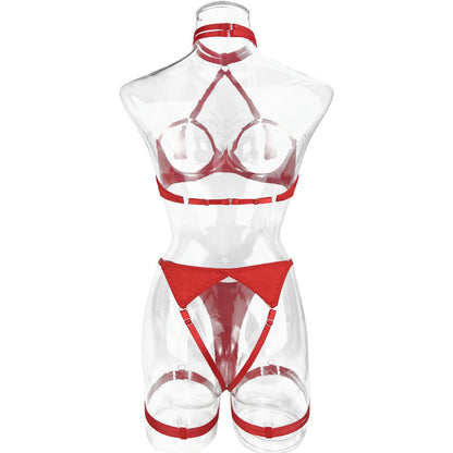 4 Piece Tassel Lingerie Bra Intimate Panties Outfit Sets - The Clothing Company Sydney