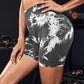 Tie Dye Yoga Shorts Marble Gym Shorts Women Push Up Sports Shorts Fitness Tights Breathable High Waist Booty Shorts The Clothing Company Sydney