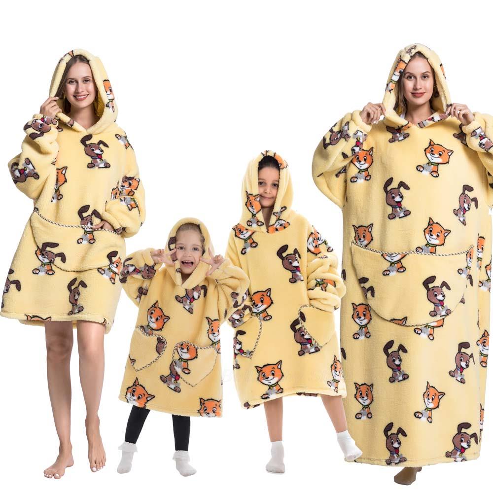 Family Hoodie Blanket for Winter Large Oversize Hoodie for Adult and Child Wearable Hooded Blanket The Clothing Company Sydney