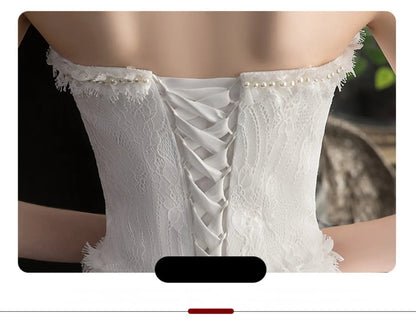 Long Back Light Wedding Dress Princess Fluffy Trailing Cake Skirt  Wedding Dress The Clothing Company Sydney