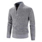 Long Sleeve Knitted Sweater Men Pullovers Solid Color Zipper Mock Neck Slim Fit Knit Pullovers Casual Sweater The Clothing Company Sydney