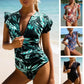 One-piece Swimsuit Zipper Swimsuit Bikini Women's Thickened Printed Swimming Beach Wear The Clothing Company Sydney