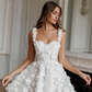 White Mini Prom Dresses Flower Lace Embroidery Evening Dress Sleeveless Lace-up Spaghetti Strap Party Dress The Clothing Company Sydney