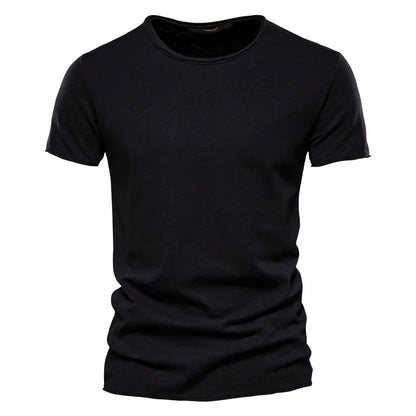 100% Cotton Men's T-shirt Casual Soft Fitness Summer T-shirts O-Neck Short Sleeve Top