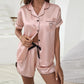 Women's Pajamas Set Luxury Satin Pajamas Short Sleeve Sleepwear Leisure Home Clothes Nightwear Pyjamas for Women The Clothing Company Sydney