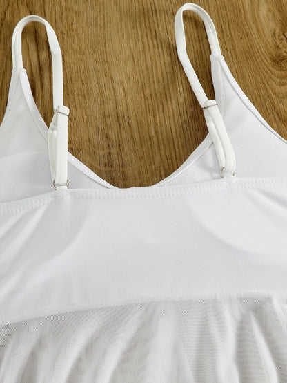 Women's plus size tankini set two-piece bathing suit with dress-style swimwear design by The Clothing Company Sydney
