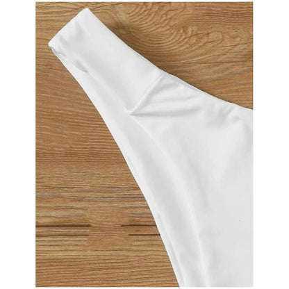 3 Piece Swimwear Women Lace Up Micro Bikini Set Solid Low Waist Swimsuit Beachwear Bathing Suit - The Clothing Company Sydney