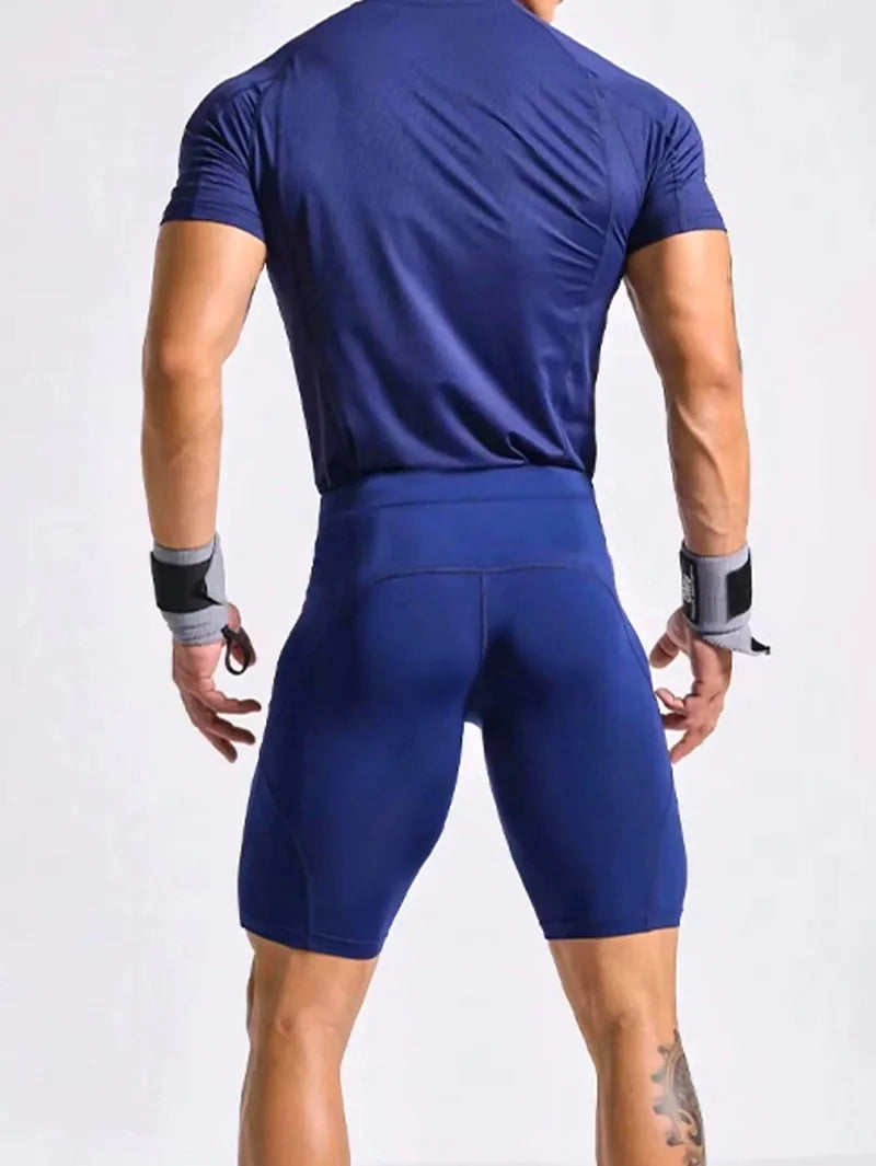 Men's Bodybuilding Shorts Gym Running Leggings Male Joggings Elastic Compressions Sweatpant Football Basketball Tights Shorts