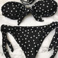 Polka Dot Knotted Bandeau Brazilian Bikini Women Swimwear Female Swimsuit Two-pieces Bikini set Bather Bathing Suit The Clothing Company Sydney