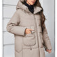 Hooded Parkas Women's Plus Size Casual Hooded Pocket Women Down Jacket Coat Outwear