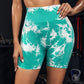 Tie Dye Yoga Shorts Marble Gym Shorts Women Push Up Sports Shorts Fitness Tights Breathable High Waist Booty Shorts The Clothing Company Sydney