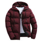 Men's Parkas Winter Overcoat Casual Hooded Thick Puffer Jacket Winter Coat Outerwear