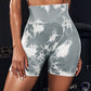 Tie Dye Yoga Shorts Marble Gym Shorts Women Push Up Sports Shorts Fitness Tights Breathable High Waist Booty Shorts The Clothing Company Sydney